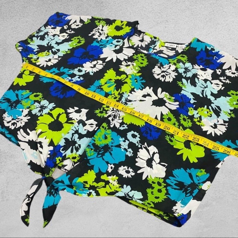 Cato Tie-Front Multicolored Floral Blouse - Picture 5 of 8